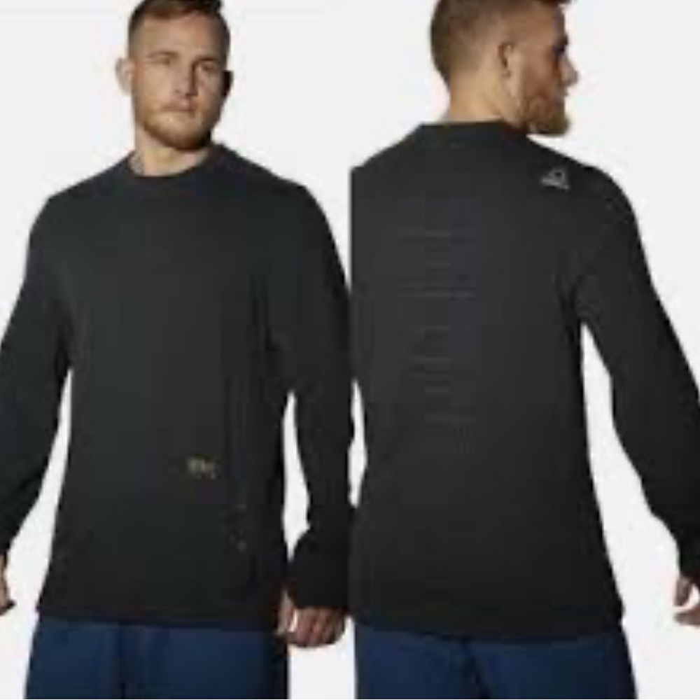 Reebok Sweatshirt Combat The Noble Fight Gray Crew Neck Size Small AV1506